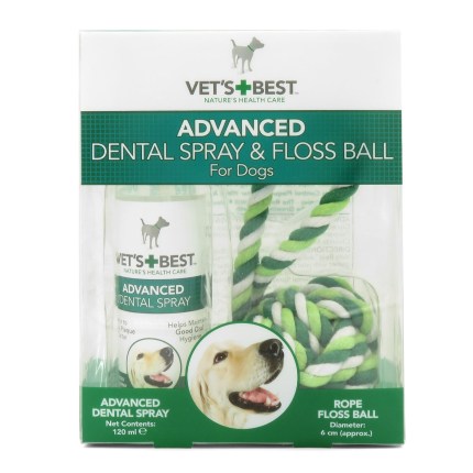 Vet&#39;s Best Dental Spray and Floss Ball for Dogs